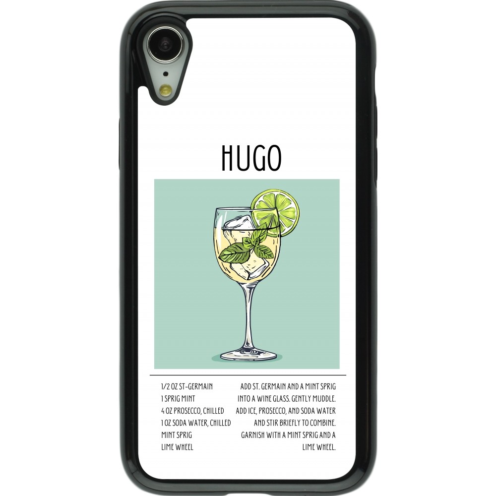 Coque iPhone XR - Hybrid Armor noir Cocktail recette Hugo