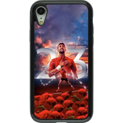 Coque iPhone XR - Hybrid Armor noir Djokovic 23 Grand Slam