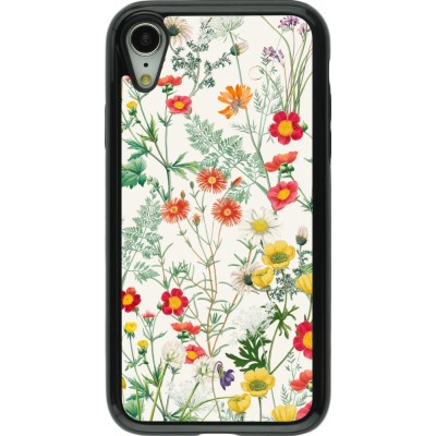 Coque iPhone XR - Hybrid Armor noir Flora Botanical Wildlife