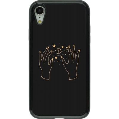 Coque iPhone XR - Hybrid Armor noir Grey magic hands