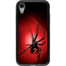 Coque iPhone XR - Hybrid Armor noir Halloween 2023 spider black widow