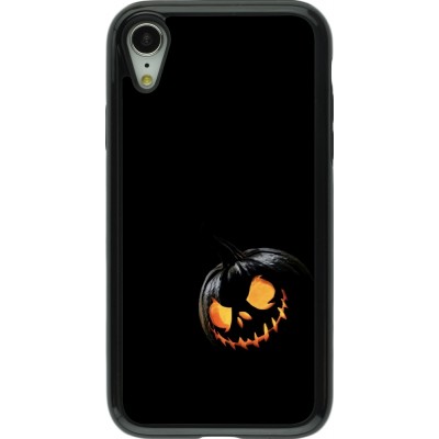 Coque iPhone XR - Hybrid Armor noir Halloween 2023 discreet pumpkin