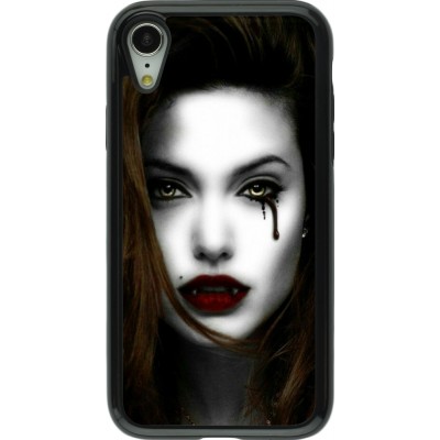 Coque iPhone XR - Hybrid Armor noir Halloween 2023 gothic vampire