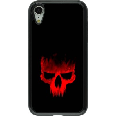 Coque iPhone XR - Hybrid Armor noir Halloween 2023 scary skull