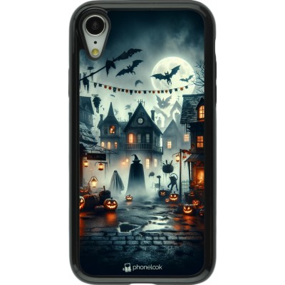 Coque iPhone XR - Hybrid Armor noir Halloween Spookville