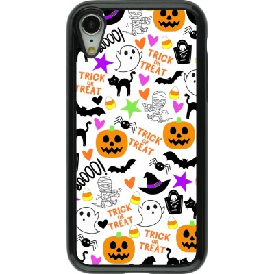 Coque iPhone XR - Hybrid Armor noir Halloween 2024 trick or treat