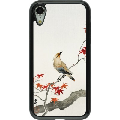 Coque iPhone XR - Hybrid Armor noir Japanese Bird