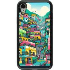 Coque iPhone XR - Hybrid Armor noir Medellin Comuna 13 Art