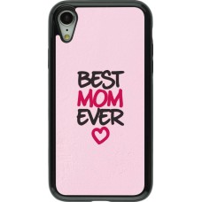 Coque iPhone XR - Hybrid Armor noir Mom 2023 best Mom ever pink