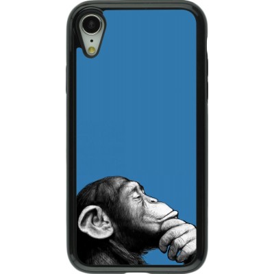 Coque iPhone XR - Hybrid Armor noir Monkey Pop Art