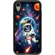 Coque iPhone XR - Hybrid Armor noir VR SpaceCat Odyssey