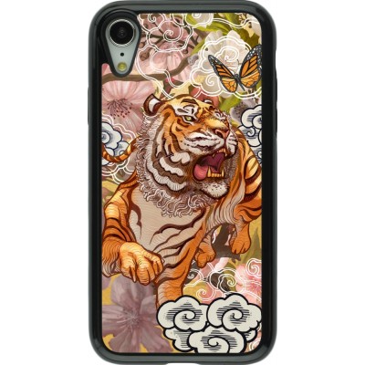 Coque iPhone XR - Hybrid Armor noir Spring 23 japanese tiger