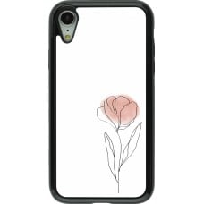 Coque iPhone XR - Hybrid Armor noir Spring 23 minimalist flower