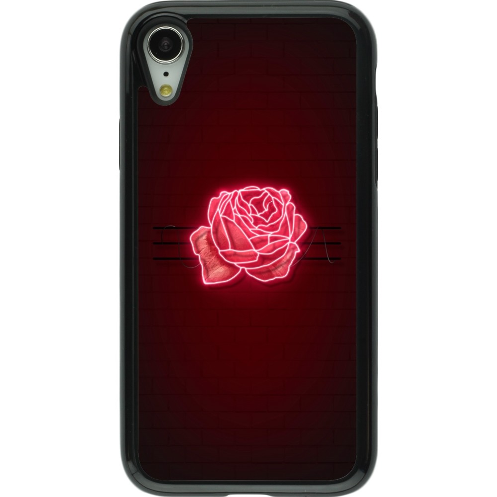 Coque iPhone XR - Hybrid Armor noir Spring 23 neon rose