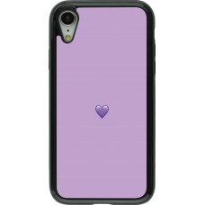 Coque iPhone XR - Hybrid Armor noir Valentine 2023 purpule single heart