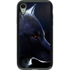 Hülle iPhone XR - Hybrid Armor schwarz Wolf Shape