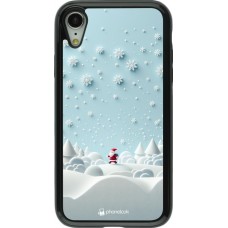 Coque iPhone XR - Hybrid Armor noir Noël 2023 Petit Père Flocon