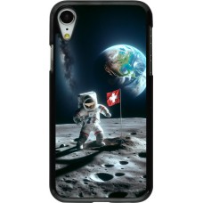 Coque iPhone XR - Astro Suisse sur lune