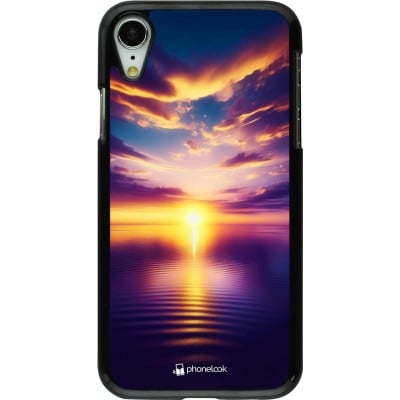 Coque iPhone XR - Coucher soleil jaune violet