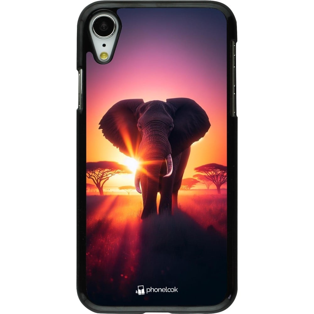 Coque iPhone XR - Elephant Sunrise Beauty