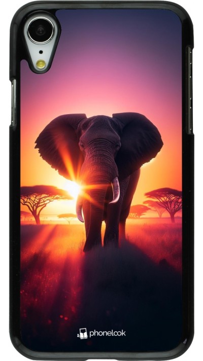 Coque iPhone XR - Elephant Sunrise Beauty