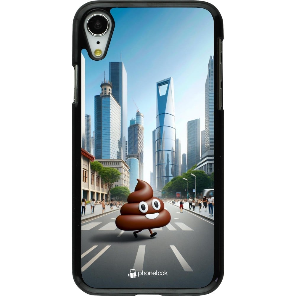 Coque iPhone XR - Emoji Caca walk