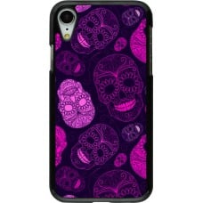 Coque iPhone XR - Halloween 2023 pink skulls