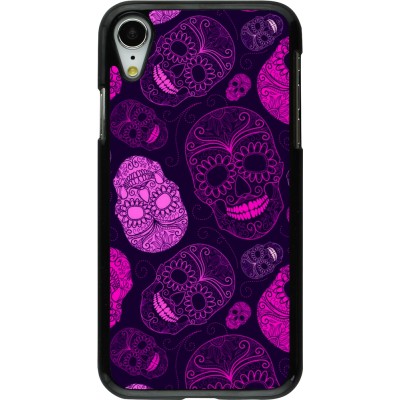 Coque iPhone XR - Halloween 2023 pink skulls