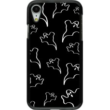 Coque iPhone XR - Halloween 2024 black and white ghosts