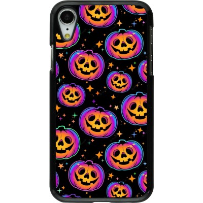 Coque iPhone XR - Halloween 2024 rainbow pumpkins