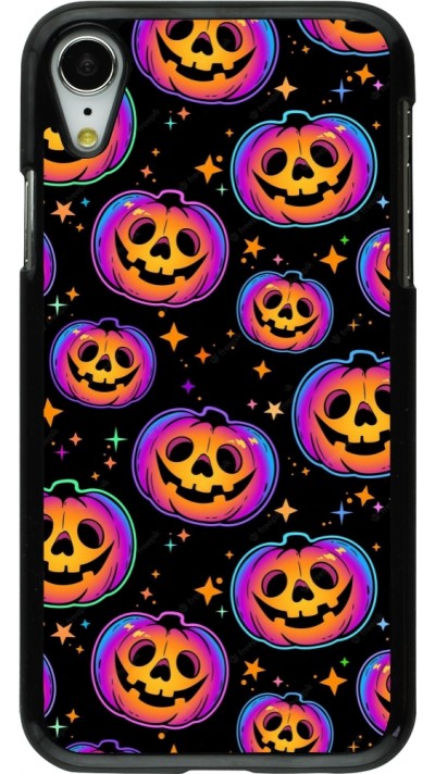 Coque iPhone XR - Halloween 2024 rainbow pumpkins