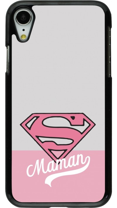 Coque iPhone XR - Mom 2024 Super hero maman