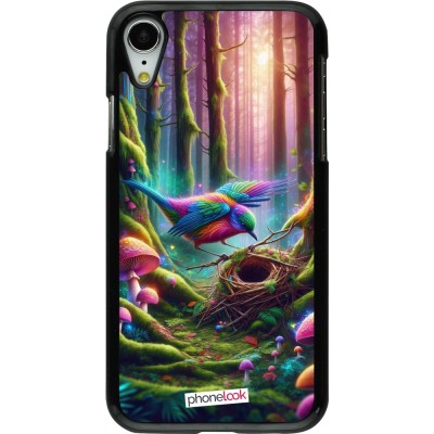 Coque iPhone XR - Oiseau Nid Forêt