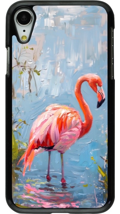 Coque iPhone XR - Paint Flamingo