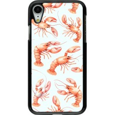 Coque iPhone XR - Pattern de homards pastels