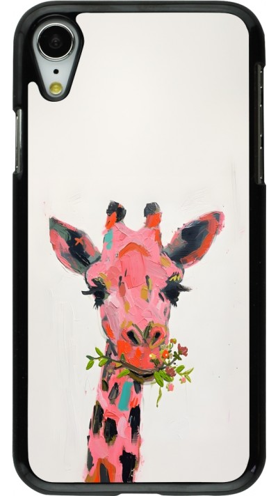 Coque iPhone XR - Pink Girafe Paint