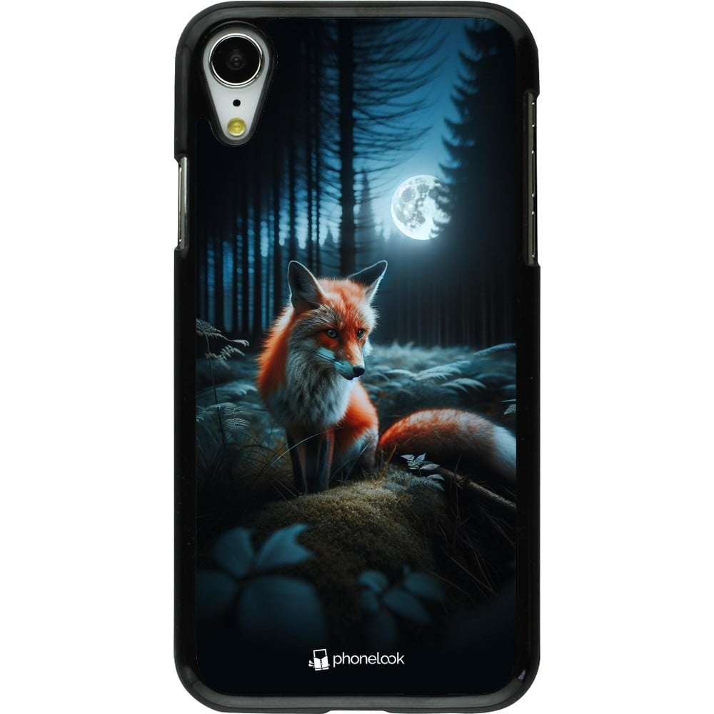 Coque iPhone XR - Renard lune forêt