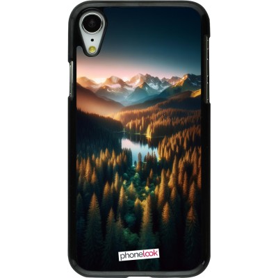 Coque iPhone XR - Sunset Forest Lake