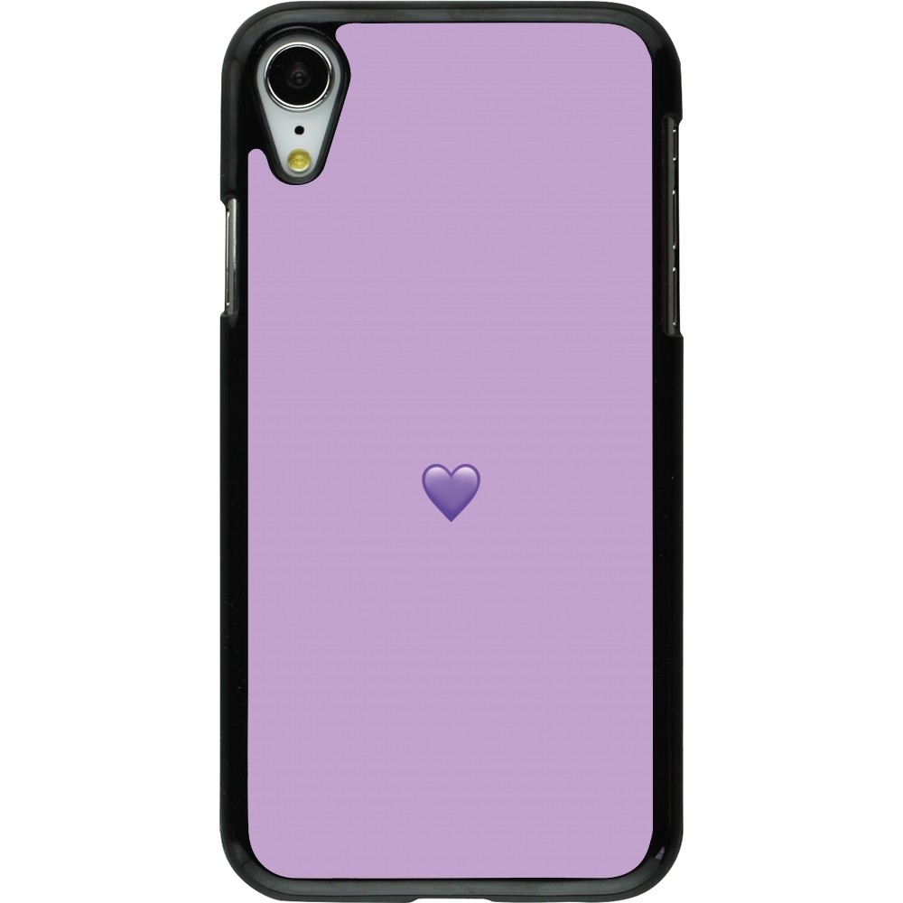 Coque iPhone XR - Valentine 2023 purpule single heart