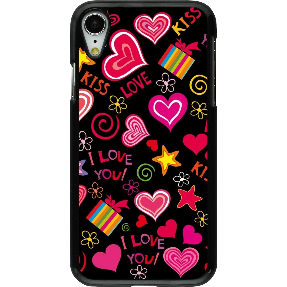 Coque iPhone XR - Valentine 2023 love symbols