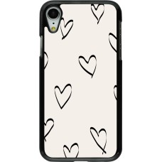 Coque iPhone XR - Valentine 2023 minimalist hearts