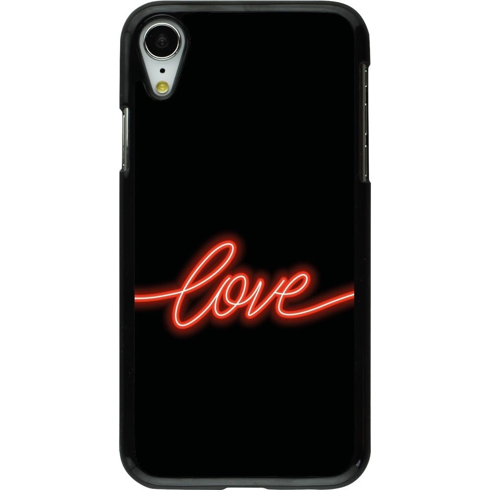 Coque iPhone XR - Valentine 2023 neon love