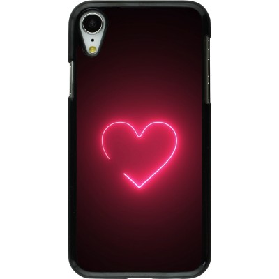 Coque iPhone XR - Valentine 2023 single neon heart