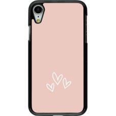 Coque iPhone XR - Valentine 2023 three minimalist hearts