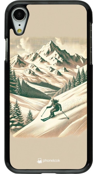 Coque iPhone XR - Vintage Ski Mountain