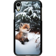 Coque iPhone XR - Noël 2023 Renardeau sapin