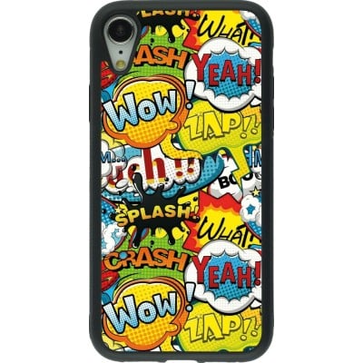 Coque iPhone XR - Silicone rigide noir Cartoons slogans