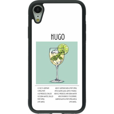 Coque iPhone XR - Silicone rigide noir Cocktail recette Hugo