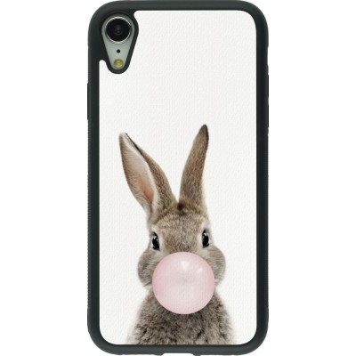 Coque iPhone XR - Silicone rigide noir Easter 2023 bubble gum bunny