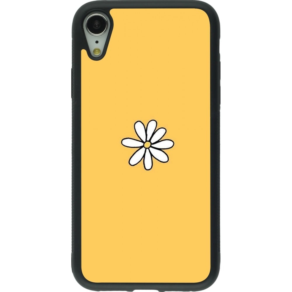 Coque iPhone XR - Silicone rigide noir Easter 2023 daisy